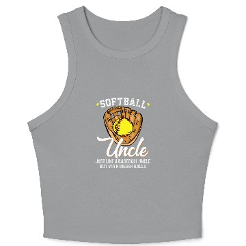 Discover Softball Uncle like a Baseball Uncle Bigger Balls Softball Crop Tank Top