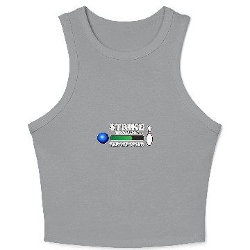 Discover Strike Loading Please Wait Bowling Player Bowler Graphic Crop Tank Top