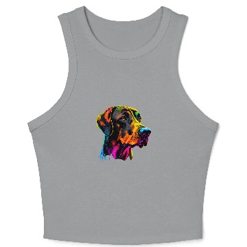 Discover Rhodesian Ridgeback Lover Design Pop Art Rhodesian Ridgeback Crop Tank Top