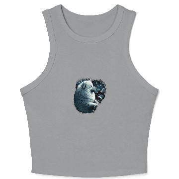 Discover Piano playing Samoyed Crop Tank Top