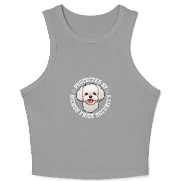 Discover Protected by Bichon Frise Security Crop Tank Top