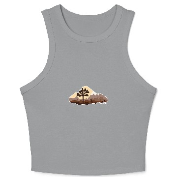 Discover Joshua Retro Boulder Tree Funny Rock Climbing Crop Tank Top
