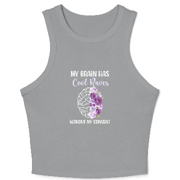 Discover My Brain Epilepsy Awareness Epilepsy Warrior Crop Tank Top