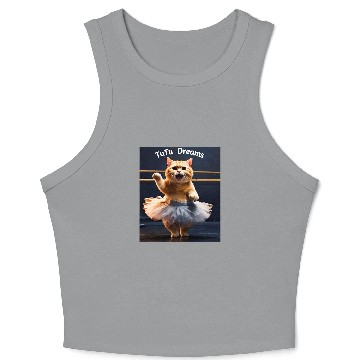 Discover TuTu Dreams Dancing Ballet Kitty Cat Crop Tank Top