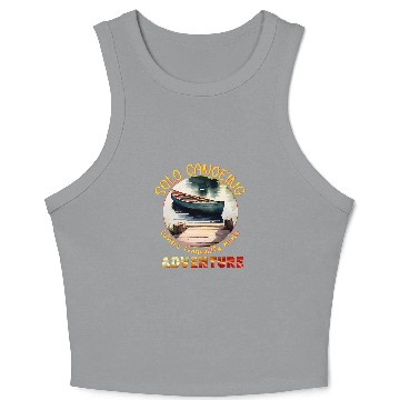 Discover Serene Solo Canoeing Where Tranquility Meet Adventure Crop Tank Top