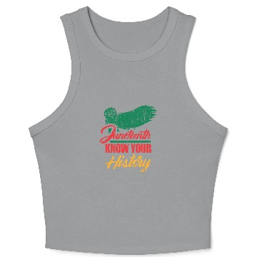 Discover Juneteenth know your history Crop Tank Top