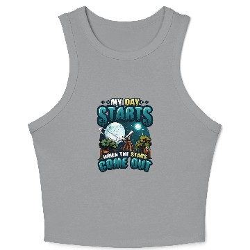Discover Stargazing Telescope Future Astronomer Astronomy 1 Crop Tank Top