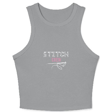 Discover Stitch Crew Cross Stitch Needlepoint Art XStitching Crop Tank Top