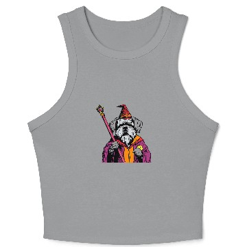 Discover Schnauzer Wizard Funny Dog Magic 1 Crop Tank Top