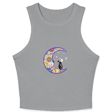 Discover German shorthaired pointer Dia de Los Muertos Crop Tank Top