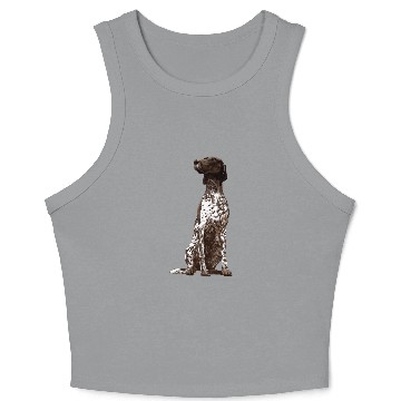Discover Sitting Dog German Shorthaired Pointer Crop Tank Top