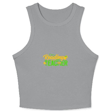 Discover Reading Teacher English Educator Bookish Bookworm Reader Crop Tank Top