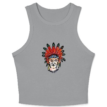 Discover Native American Indian Warrior Apache Tribe vintages Style Crop Tank Top