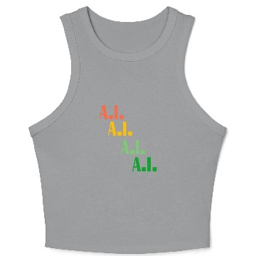 Discover Smilemoretees Fun Colorful Artificial Intelligence AI Art Crop Tank Top