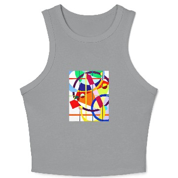 Discover Jazzy funk geometric abstract Crop Tank Top