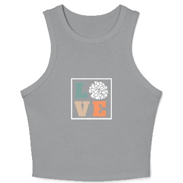 Discover Love Cheer vintages Cheerleading Coach Crop Tank Top
