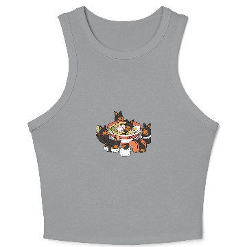 Discover Ramen Sushi Miniature Pinscher Dog Crop Tank Top