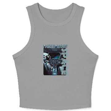 Discover Space Shuttle vintages Funny Astronaut I Need More Space Crop Tank Top