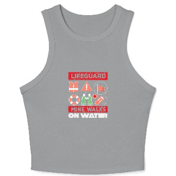Discover Lifeguard Mine Walks On Water 2Bath Master 2Funny Crop Tank Top