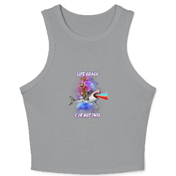 Discover Life Coachs Ive Got This Cute Cat Shark Rainbow Crop Tank Top
