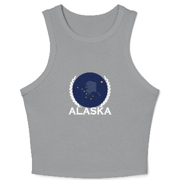 Discover Alaska Flag Crop Tank Top Crop Tank Top