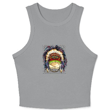 Discover Native Indian Frog Native American Indian Frog Lovers Crop Tank Top