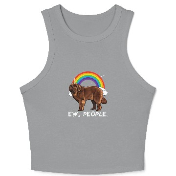 Discover Rainbow Newfoundland Ew People Unicorns Dog Crop Tank Top
