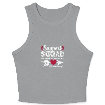 Discover Support Squad Multiple Myeloma Warrior Awareness Crop Tank Top