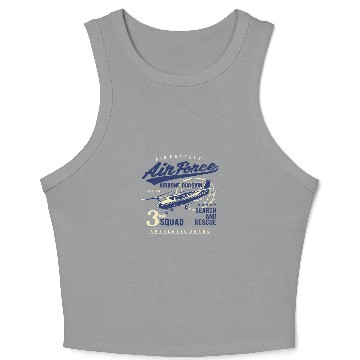 Discover Airplane Pilot Air forces Airborne Division Squad Pilot Crop Tank Top