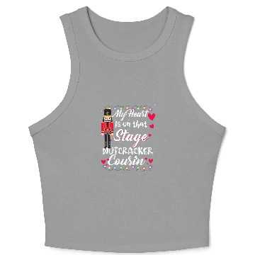 Discover Nutcracker Cousin Love Ballet Dance Mom Nutcracker Xmas Crop Tank Top