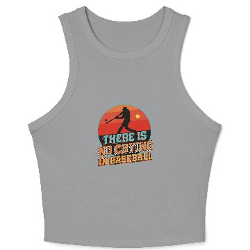 Discover There Is No Crying In Baseball Sunset Baseball Player Crop Tank Top