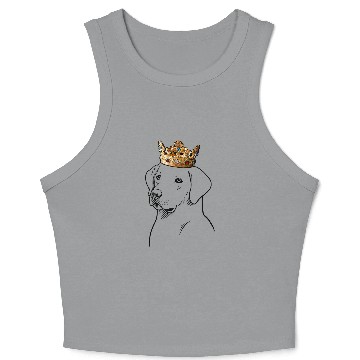 Discover Labrador Lab Dog Wearing Crown Crop Tank Top