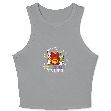 Discover Tiny Human Tamer Mom Babysitter Au Pair Nanny 7 Crop Tank Top