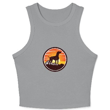 Discover German Shorthaired Pointer GSP Dog Breed 74 Crop Tank Top