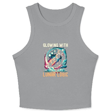 Discover Moon Phase Full Moon Lunar Eclipse Astronomer Astronomy 5 Crop Tank Top