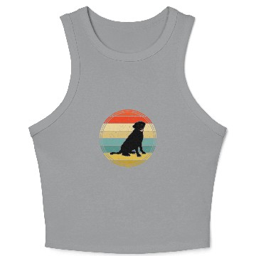 Discover Labrador Lab Dog Lovers Retro Crop Tank Top