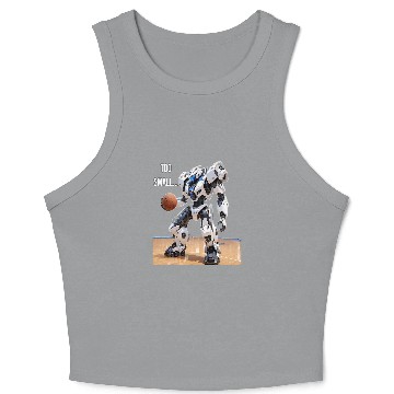 Discover Too Small Basketball Robot PanfurWare LLC Crop Tank Top