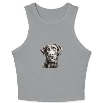 Discover The surprised Labrador Cute Labrador puppy Crop Tank Top