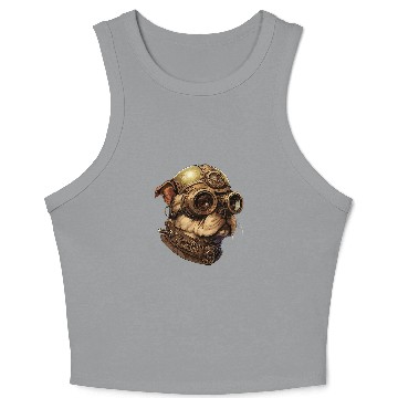 Discover Steampunk Pug 1 Crop Tank Top