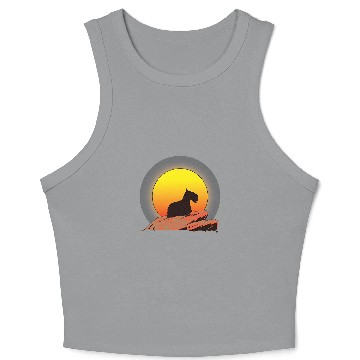 Discover Scotty Dog Aberdeen Terrier Sunrise Crop Tank Top