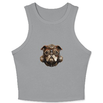Discover Steampunk Pug Crop Tank Top