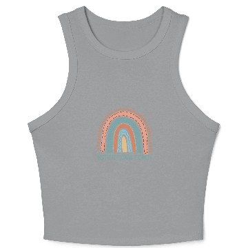 Discover Pastel Rainbow Instructional Coach Crop Tank Top