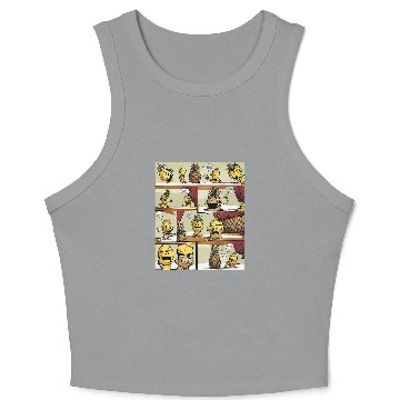 Discover Tropical Punch pineapples Boxer Crop Tank Top