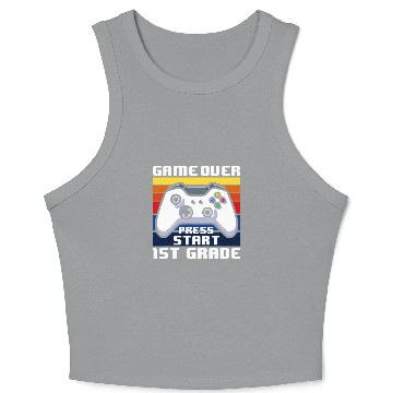 Discover Back to School Funny Game Over Teacher Student Controller 10 Crop Tank Top