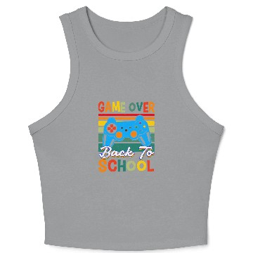 Discover Back to School Funny Game Over Teacher Student Controller 1 Crop Tank Top