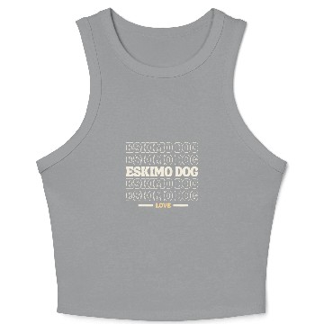 Discover vintages Eskimo Dog multi line dog lovers Crop Tank Top