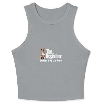 Discover The Basenji Dogfather Crop Tank Top