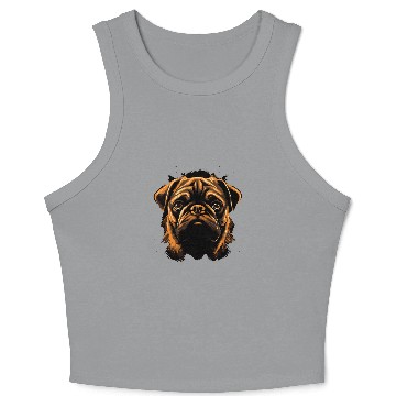 Discover Pug Colorful Crop Tank Top