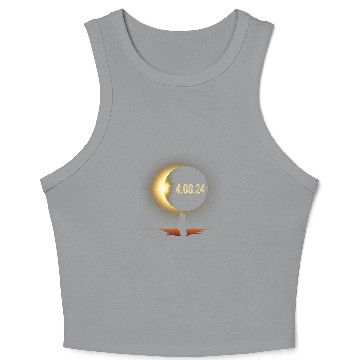 Discover Total Solar Eclipse 2024 Dog Tees German Shepherd Dog Lover Crop Tank Top