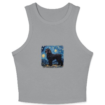 Discover Van gogh Newfoundland in starry night 1 Crop Tank Top